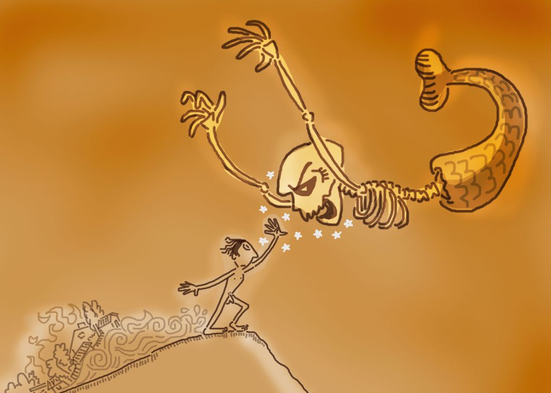 El Kütral (en mapudungún: kütral = fuego)